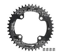 BESNIN 104 BCD Corona Rotondo 30/32/34/36/38/40/42/44/46/48/50/52 Denti Corone Singolo in Lega di Alluminio per 7/8/9/10/11/12 velocità MTB, BMX, Bici da Strada (Nero, 42T Rotondo)