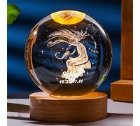 Besot Laser inciso Segno Zodiacale Sfera di Cristallo in Miniatura 3D Decorazione Artigianale in Cristallo Sfera di Vetro Accessori Decorazione della casa Regalo (Scorpio, 2.36 Inches)