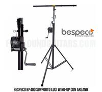 Bespeco BP400 Supporto luci wind-up con argano a T Professionale Stativo