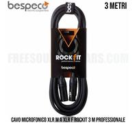 Bespeco RKMB300 Cavo Microfonico XLR M a XLR F Rockit 3 metri professionale