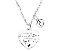 BESPMOSP Collana commemorativa per aborto spontaneo da donna, regalo per madri e bambini, ricordo per la perdita di un momento, Loved for A Lifetime collana con ciondolo