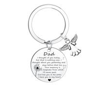 BESPMOSP Portachiavi commemorativo per lutto regalo per la perdita di papà padre simpatia regali per la perdita del padre ricordo condoglianze regalo funebre idea in memoria di papà regalo