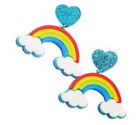 BESPORTBLE 1 Paio Di Orecchini Arcobaleno Orecchini Temperamento Orecchini Da Donna Orecchini Arcobaleno Colorato Orecchini Unici Orecchini Arcobaleno Semplici Orecchini Arcobaleno