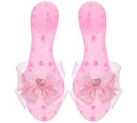 BESPORTBLE 1 paio di scarpe col alto per bambine: scarpe col alto in plastica per bambine - pantofole da per - trasparenti decorative - decorazioni da tavola per principesse, accessori per feste