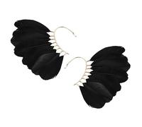 BESPORTBLE 1 Paio Ethnic Style Plume Ear Non Piercing Fashion Earrings For Travel Photography Lightweight Unique Design Comfortable All Day Wear