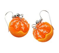 BESPORTBLE 1 Paio gioielli di orecchio di frutta simulati delicato piccolo orecchino penzolante per earrings for women orecchini di frutta arancione orecchini a goccia lega Orange