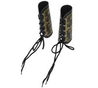 BESPORTBLE 1 Paio Guardie da polso in oro nero Halloween X Protezioni per le braccia dei pirati Cinghie protettivo decorazione del braccialetto protezione del braccio cosplay corda di cotone