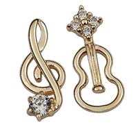 BESPORTBLE 1 Paio Note Orecchini di violino piccolo piccoli orecchini per le donne per adolescenti Ear for Women borchie musica Gioielli musicali lega