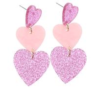 BESPORTBLE 1 Paio Orecchini a Cuore Tre Orecchini a Cuore Orecchino Per Le Donne Cuori Gioielli Di Per Donne Orecchi Di Orecchino Pendente Acrilico