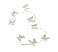 BESPORTBLE 1 Paio orecchini con polsini per le orecchie da donna orecchini a clip Orecchini carini orecchini non piercing fermagli per le orecchie clip dell'orecchio delle farfalle lega D'oro