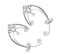 BESPORTBLE 1 Paio orecchini da elfo per orecchio Accessori gruppo musicale polsini neri non piercing orecchino polsini elfici orecchini delle fate orecchini non piercing rame