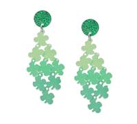 BESPORTBLE 1 Paio orecchini lux lumino charms el party inter accessori gala per il di san patrizio orecchini pendenti trifoglio orecchini da donna Acrilico Green