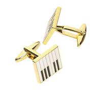 BESPORTBLE 1 Paio Pink per pianoforti dorati gemelli da camicia da uomo gemelli delle maniche gemelli di design del pianoforte gemelli alla moda gemelli della camicia Link uomini gemelli lega
