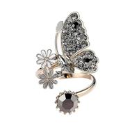 BESPORTBLE 1 Pezzo Anello a Farfalla Anello Da Donna Alla Moda Gioielli Di Dito Anello Di Dito Anello Regolabile Anello Romanzo Anello Femminile Anello Aperto Rame Placcato Oro Argento