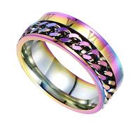 BESPORTBLE 1 Pezzo anello numeri romani anello in acciaio chiave Anello creativo anello della catena Anello da donna gioielli ad anello Acciaio titanio