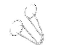 BESPORTBLE 1 Pz Anello Della Catena a Doppio Dita Gioielli Aperti Con Più Dita Anelli Con Catena Gioielli Ad Anello a Mano Anello Vintage Anello Color Argento Anello Punk Doni Ad Anello Rame