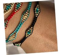 BESPORTBLE 1 Pz Braccialetto Bohémien Tallone Catena Braccialetti Dell'amicizia Per Le Donne Rapido Bracciali Braccialetto Per Le Donne Braccio Damen Frauen Armband Nero Perline