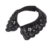 BESPORTBLE 1 Pz Camicetta Retro Colletto Finto Colletto Falso Retrò Collare Finto Camicetta Per Le Donne Collari Falsi Donne Con Colletto Finto Colletto Finto Retrò Strass Nero