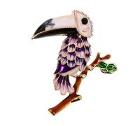 BESPORTBLE 1 Pz Delicata spilla Spille spillo perni smalto arredamento dei cartoni animati spilla a goccia d'olio Spilla di moda spilla pappagallo Lega di zinco Viola,porpora