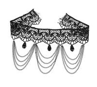 BESPORTBLE 1 Pz Gioielli Collo Con Nappe Collane Collana Esagerata Collana Punk Collana Creativa Collana Nera Nero
