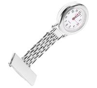 BESPORTBLE 1 Pz Orologio Da Tasca Medica Orologio Distintivo Gli Infermieri Guardano Polso Orologi Da Infermiera Per Le Donne Signore Orologio Per Le Donne Parlando Lega Di Zinco Ferro Silver