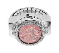 BESPORTBLE 1 Pz Orologio in quarzo delle dita orologio ad anello orologio da dito con strass orologio decorativo orologi da dito per le donne guardare per l'arredamento Lega di zinco rosa