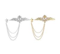 BESPORTBLE 1 Set Accessori Spilla Formale Corpetto A Tema Stella Moda Spillo Spille Adorn Spilli Spilla Creativa Giogielli Pin Ornamento Di Abbigliamento Pettorale Creativo Cristallo 2 Pezzi