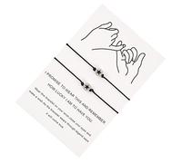 BESPORTBLE 1 Set Braccialetto Stellare a Cinque Punte Luminose Bracciali Braccialetto Per Le Donne Braccialetti Di Relazione Braccialetto Di Relazione Stretta Carino Nero Acrilico