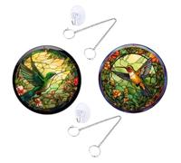 BESPORTBLE 1 Set Ciondolo con Motivo Colibrì voliera Kit Auto Campanello a diffusore cameretta Culla Cam camerette Ornamento di Colibrì Appeso Decorazione per la casa Finestra Acrilico