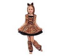 BESPORTBLE 1 Set costume da bambina costume da gioco di ruolo accessori cosplay costume per da spettacolo costume cosplay tigre Brown