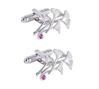BESPORTBLE 1 Set Cuff Links Metallo Foglia Ginkgo Per Cufflinks Per Camicie E Cappotti Design Leggero E Resistente Accessorio E Pratico 2 Pezzi