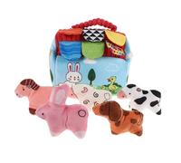 BESPORTBLE 1 set di giocattoli di peluche: giocattoli interattivi a forma di sonaglio, vaso di e casetta - sensoriali sonori Montessori per lo sviluppo infantile, set da gioco per bambini piccoli