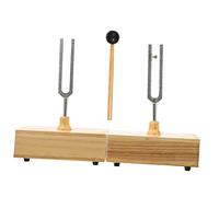 BESPORTBLE 1 set Esperimenti Fisici con Diapason e Martello per Strumenti Acustici Diapason Educativo Base Legno Facile da Usare e Resistente