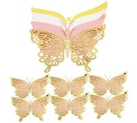 BESPORTBLE 1 Set Fermagli per Decorazioni A Farfalla Giganti Adesivi Murali Farfalle Decorazioni Murali in Carta