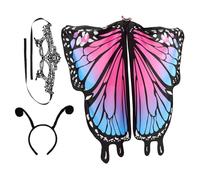 BESPORTBLE 1 Set mantello a farfalla adulto costume da farfalla per donna Halloween costume mantello di farfalle mantello di farfalle decorative Costume farfalla poliestere