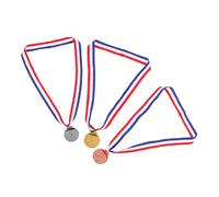 BESPORTBLE 1 Set Medaglia di Nuoto Medaglie Gare Metalli Dorati Trofei di Calcio per Medaglie per Medaglia di Lettura di Calcio Medaglie d'oro Lega di Zinco 3 Pz