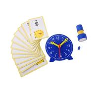 BESPORTBLE 1 Set Orologio didattico per timbratore di apprendimento del Tempo raccontare l'ora insegnando l'orologio Timbro per Orologio per Orologio Giocattolo plastica