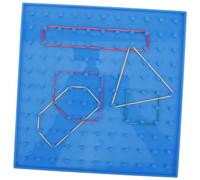 BESPORTBLE 1 Set per Tavola Geoboard Doppia con Elastici Colorati Educativo per Sviluppare Competenze Matematiche e Creatività