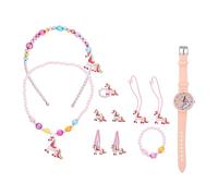 BESPORTBLE 1 Set set di cinturini per orologio accessori per unicorni per ragazze orologio degli unicorni Bracciale per ragazze bracciali carini orologi per Gel di silice rosa