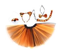 BESPORTBLE 1 Set Set Di Gonne Naso a Fascia Tigre Copricapo Cosplay Abito Tutu Carnival Fascia Cosplay Decorativa Fascia Per Animali Per Costume Da Animale Per Bambina Maglia