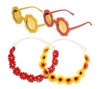 BESPORTBLE 1 Set Set di occhiali da sole della ghirlanda Nozze per donne futura sposa gruppo musicale fascia di ghirlanda di fiori copricapo di ghirlande di fiori plastica
