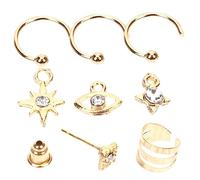 BESPORTBLE 1 Set Set Di Orecchini Porosi Orecchini Di Moda Per Le Donne Da Donna a Stella Per Le Donne Per Gli Occhi D'oro Lega