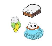 BESPORTBLE 1 set Spilla Decorativa Per Abbigliamento Spilla Con Ciondolo A Forma Di Gatto Spilla Con Ciondolo A Forma Di Cartone Animato Spilla Smaltata Divertente Spilla Carina 3 pezzi