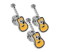 BESPORTBLE 1 Set Spilla Per Chitarra Moda Io Tutti Spilla Divertente Perno Gotico Pin Di Chitarra Spilla Smaltata Di Distintivi Lega Yellow 3 Pezzi