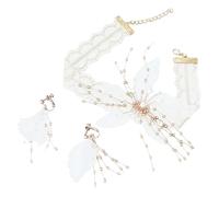 BESPORTBLE 1 Set Tessuto con Collana per Cerimonie e Speciali Parure per Sposa e Sera