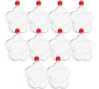 BESPORTBLE 10 Bottiglie di Plastica per Arte della Sabbia Trasparente Coperchio, Contenitori Piccoli per Collezione di Arte sulla Sabbia, per Feste di Compleanno Ragazzo Ragazza