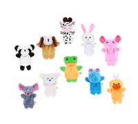 BESPORTBLE 10 Marionette Dita Animali Morbide e Leggere per Ragazzo Giocattoli Educativi Racconta Storie Burattini Peluche Cartoon Resistenti e Comodi per Feste e Halloween