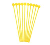 BESPORTBLE 10 Pezzi Bacchette Percussioni Per Bambini in Plastica Gialla Mallets Leggeri E Resistenti Per Tamburo Glockenspiel Marimba E Strumenti Orff Per Pratica Musicale E Educazione