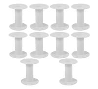 BESPORTBLE 10 Pezzi Bobine Vuote in Plastica Bianca, Leggere e Compatte per | Uso Versatile per Ricamo, Filo, Nastro e Lavori Creativi, Formato Pratico, Accessori per Cucire