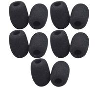 BESPORTBLE 10 Pezzi Copertura Microfono Spugna Antivento Mini, Ricambio per Microfono Cuffia da Bavero, Isolamento Acustico per Conferenze e Didattica